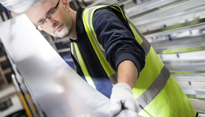 A kestrel employee working in the factory.